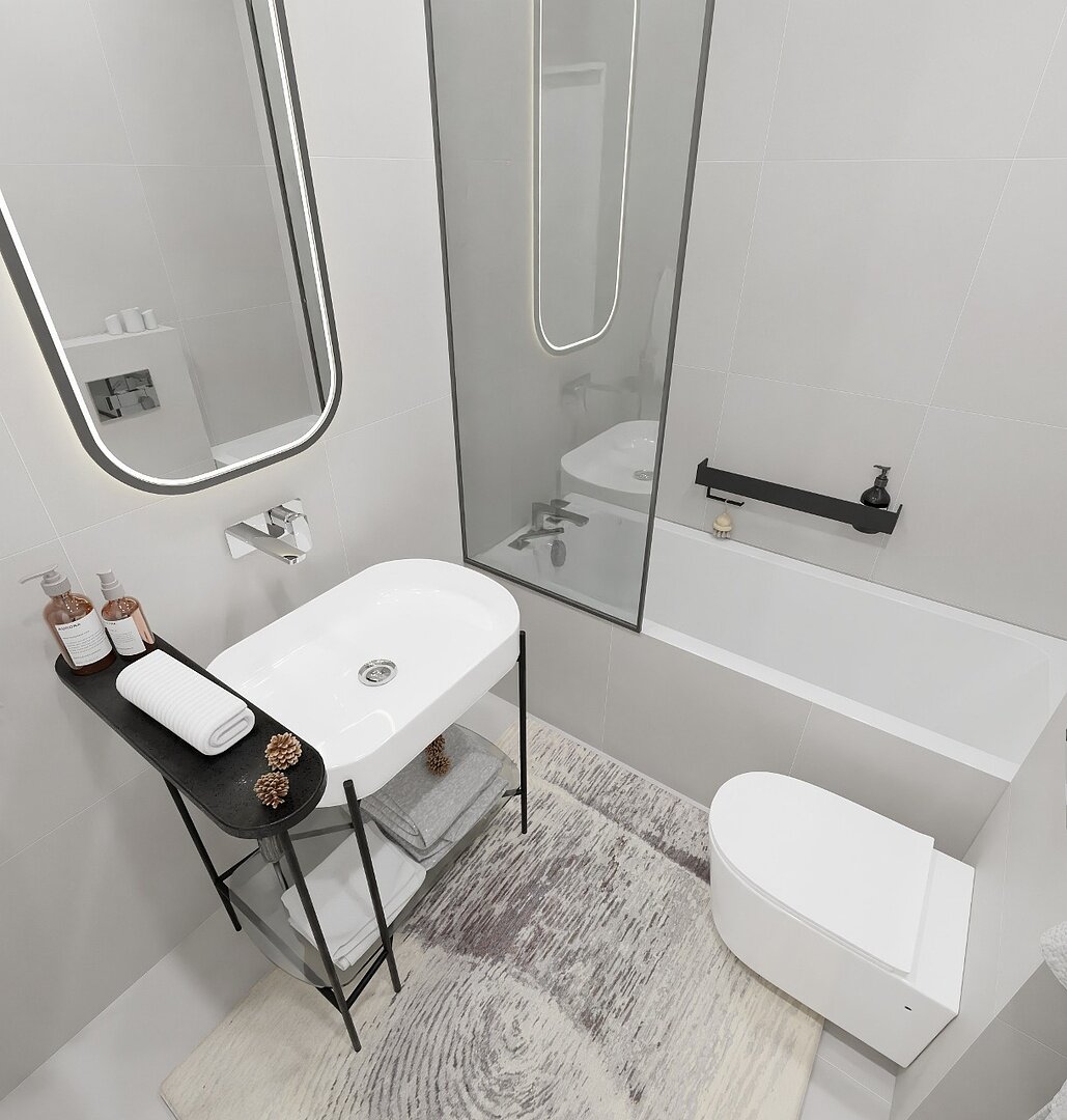 Проект Дали Керамика, белая плитка визуально расширяет пространство