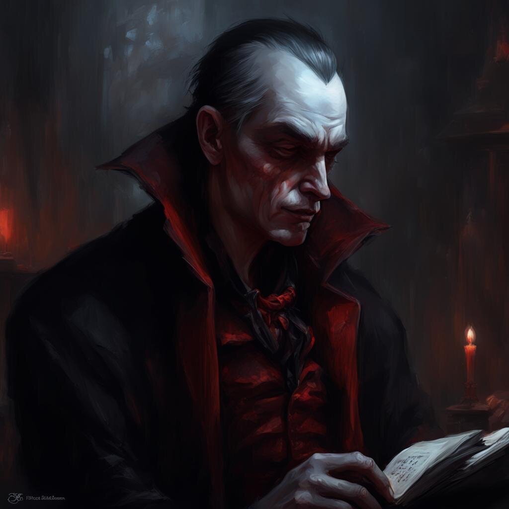 Вампир поэт. Нейросеть Kandinsky 3.0.