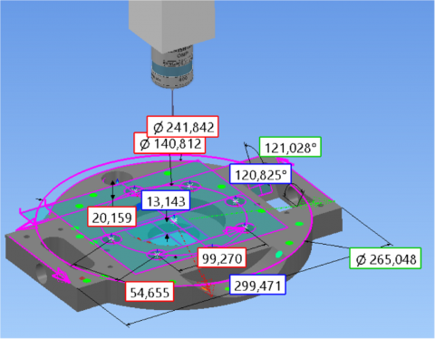 Рис. 2 – Обмер детали с графической аннотацией