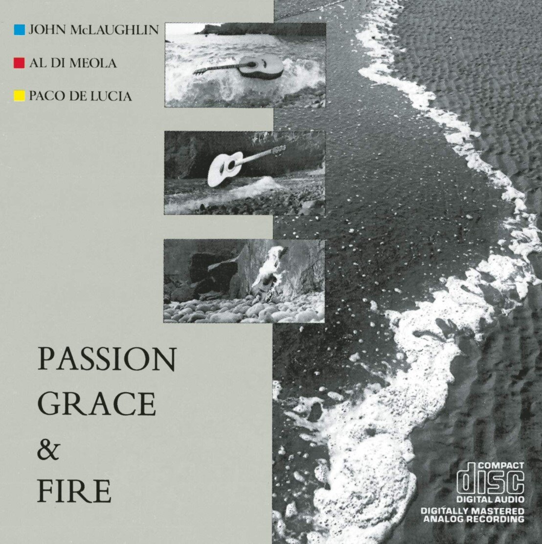 Обложка альбома John McLaughlin · Al Di Meola · Paco de Lucía - "Passion, Grace & Fire"