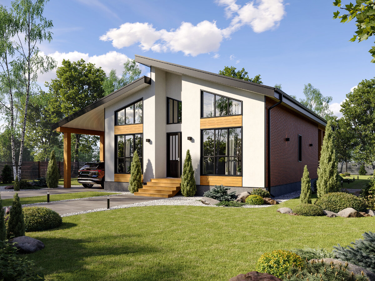 Проект одноэтажного дома называется "Оптимум 165"