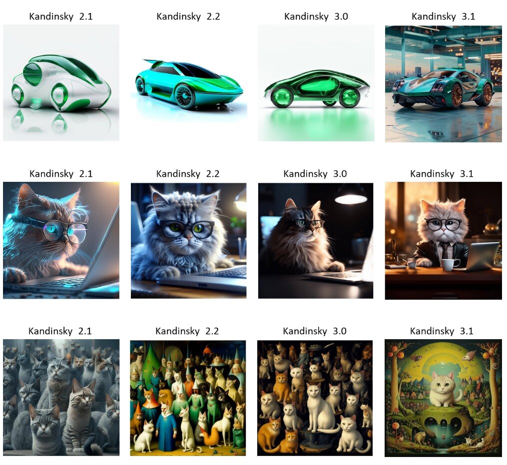    Генератор изображений Kandinsky стал быстрее, умнее и удобнее