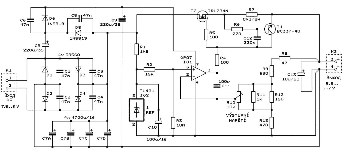 Схема стабилизатора накала радиоламп
