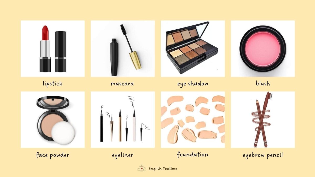 Декоративная косметика на английском