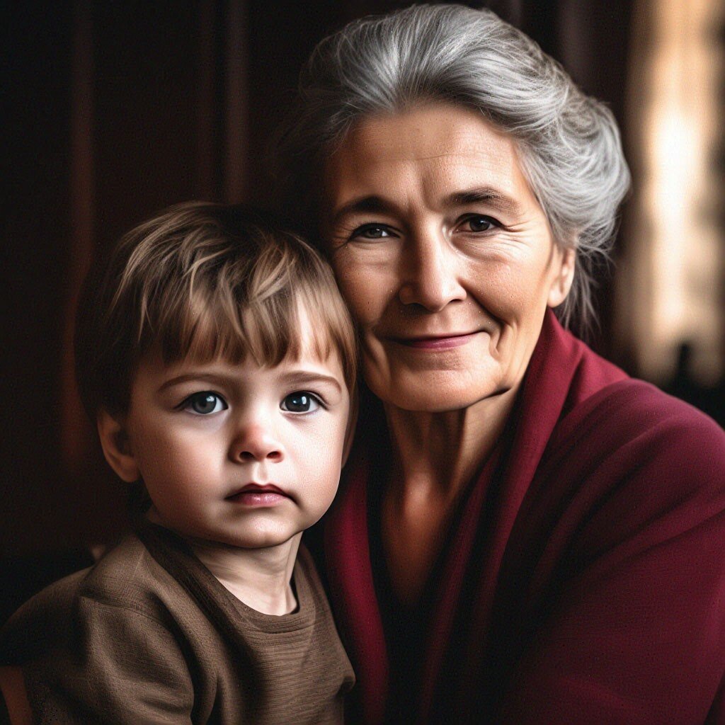 Тёща с внуком