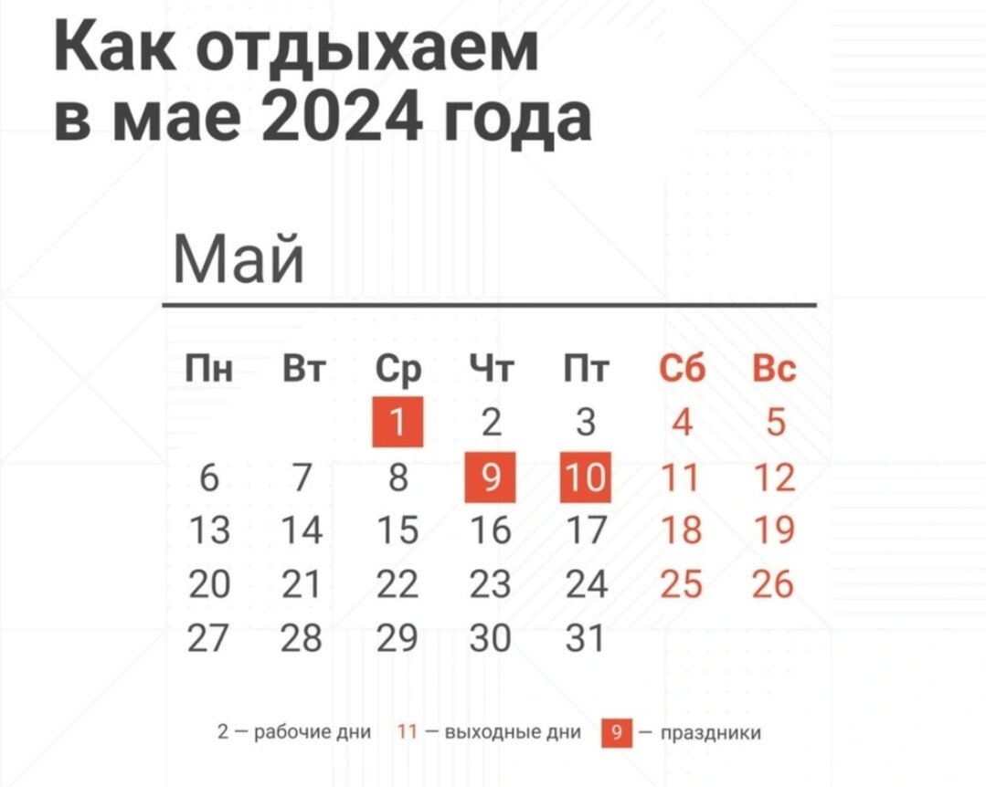 🗓📌 Майские праздники в России 2024: календарь выходных и рабочих дней в  мае - когда будем отдыхать | Россия 24/7 - актуальные новости | Дзен