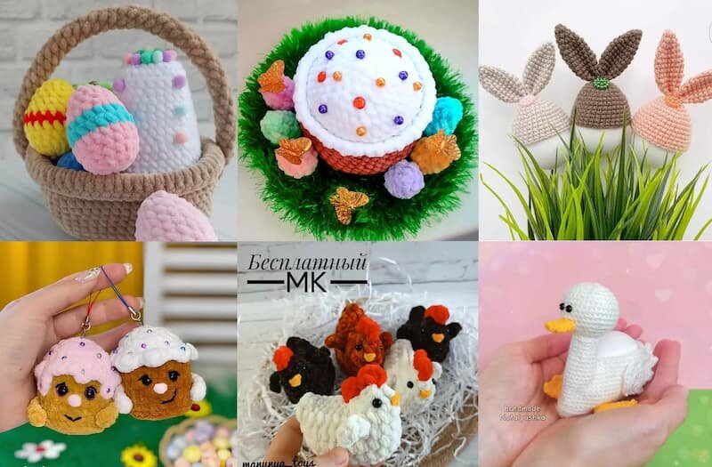 Подборка пасхальных амигуруми крючком