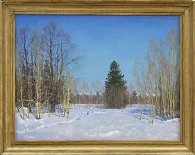 Зимний пейзаж. Фото автора статьи с выставки