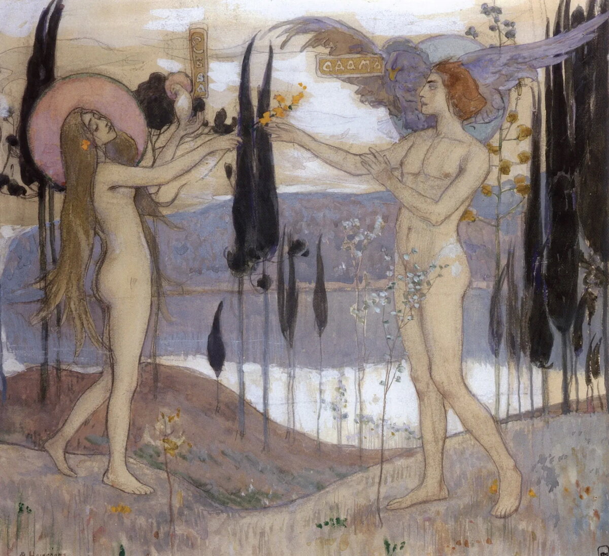 Михаил Нестеров. Адам и Ева. 1898. Государственный Русский музей, СПб