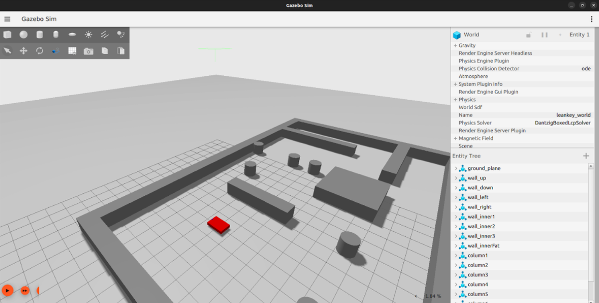 Интерфейс Gazebo