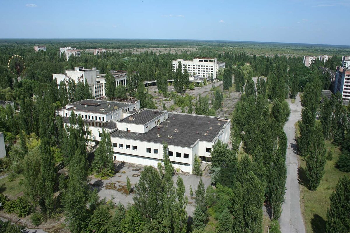 Центр Припяти сверху