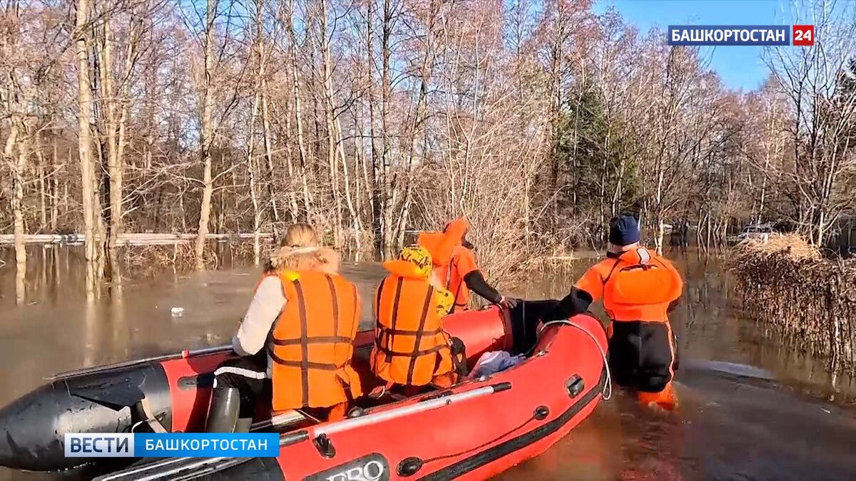   Появилось видео спасения людей из затопленного СНТ в Уфе