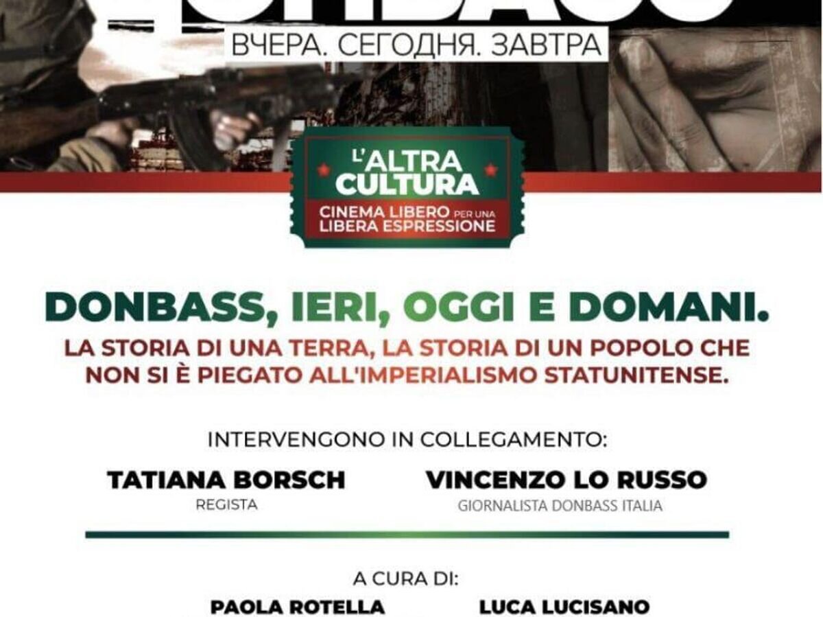    Афиша фильма "Донбасс. Вчера, сегодня, завтра" в Италии© Предоставлено организаторами показа