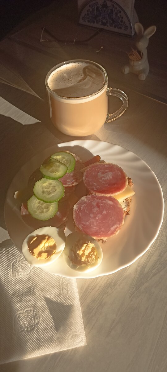 Бутерброды с зерновым хлебом, колбаса и сыр Маасдам