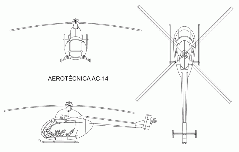 Лёгкий многоцелевой вертолёт Aerotecnica AC-14 испанского производства