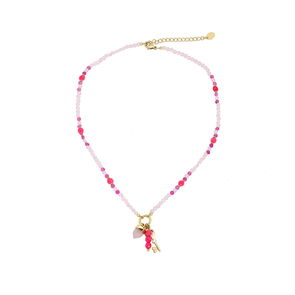 КОЛЬЕ "THE KEY" С КВАРЦЕМ И АГАТОМ И. MYKONOS