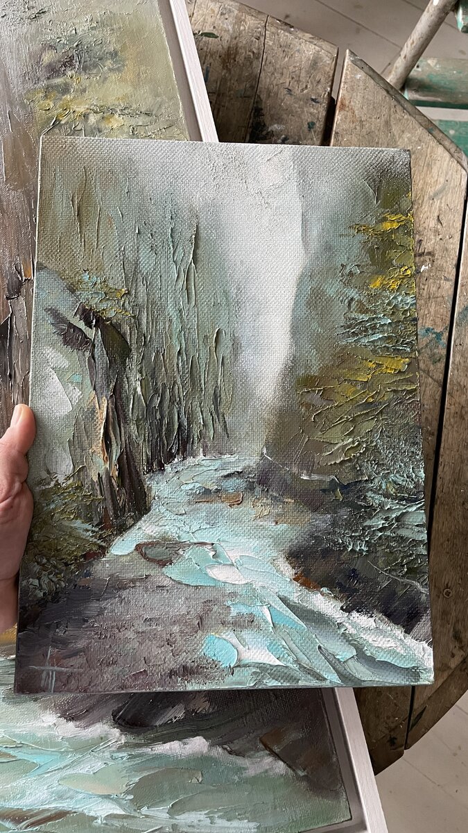 Эскиз к работе «Каньон» | художник Анна Гуречкина 