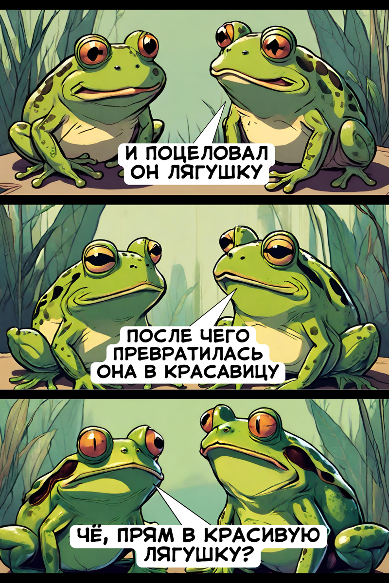 Буквально понял рассказ про поцелуй лягушки