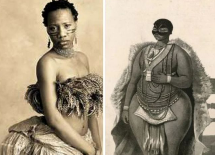 Khoi people of the Gonaqua kingdom, southern Africa. Aquatint by G. Gallina, ca.