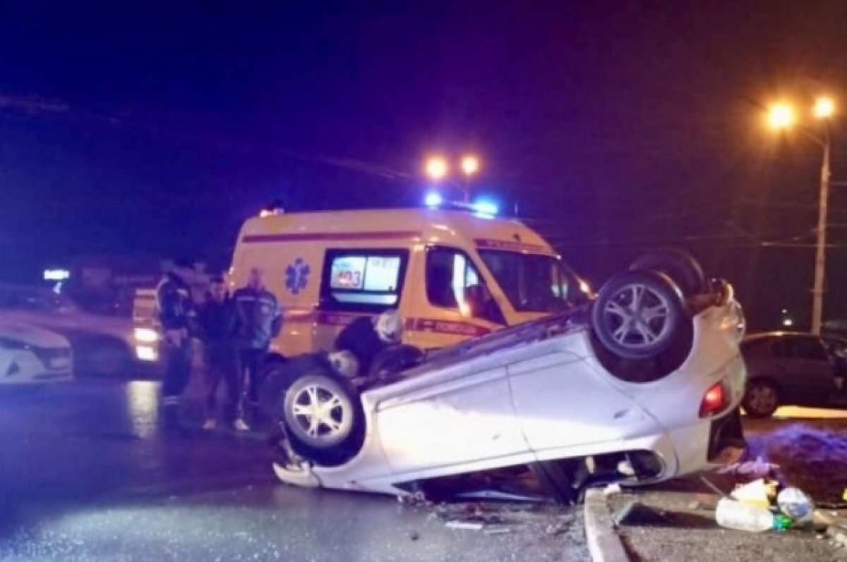    Автомобиль перевернулся на улице Говорова в Томске