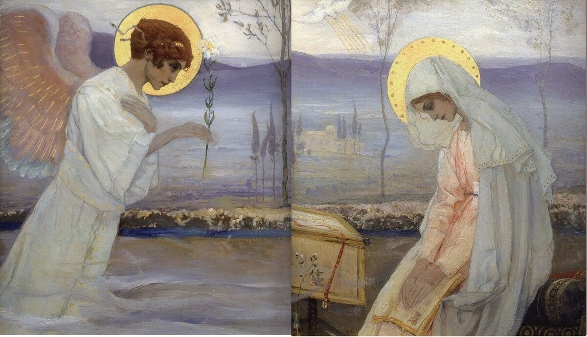М. Нестеров. Благовещение. Диптих.