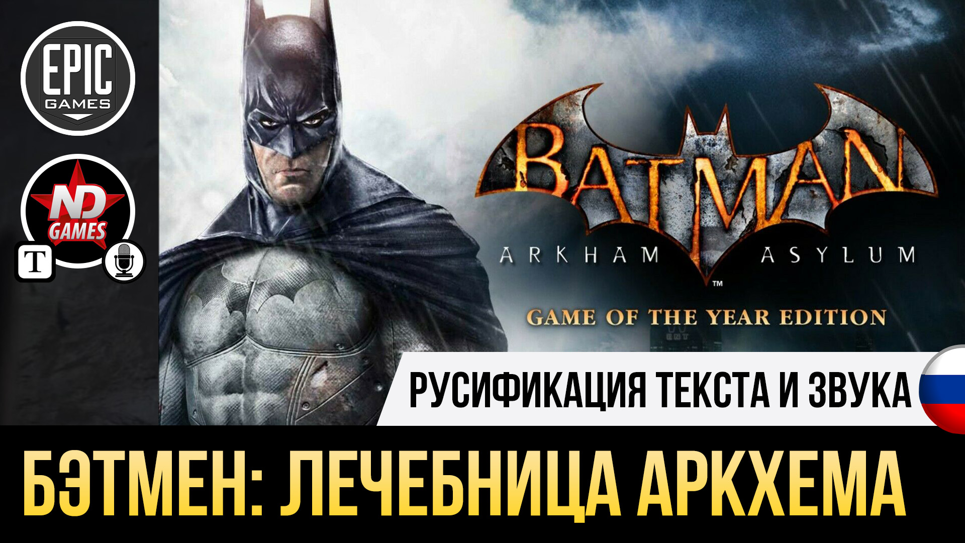 Batman Arkham Asylum GOTY | Русификатор текста и звука для Epic Games  версии игры