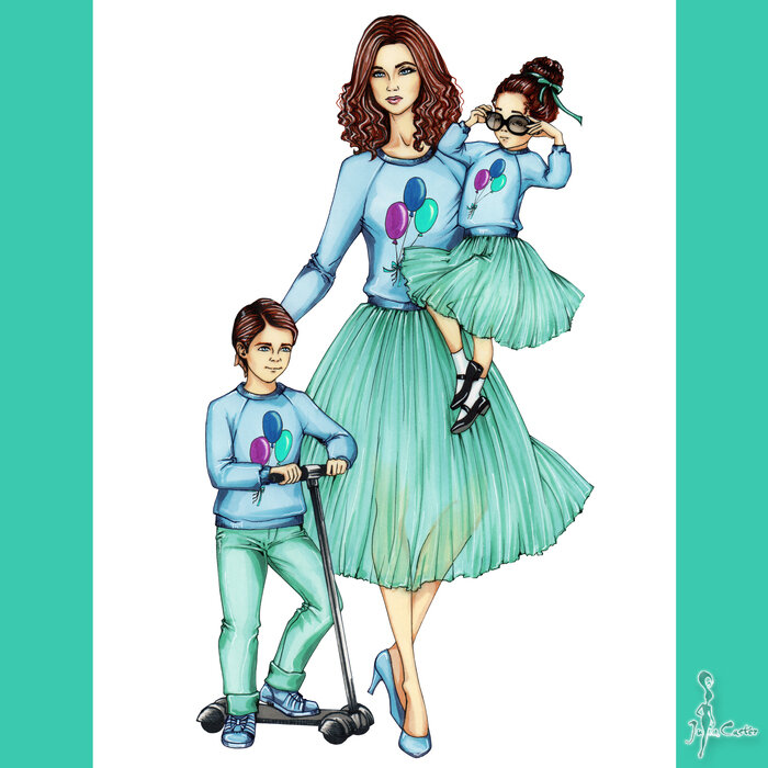 Почему если вся семья оделась в одинаковые костюмы, считается что они ...