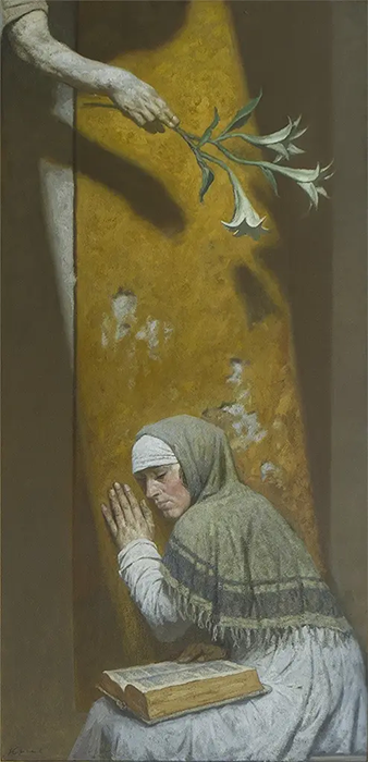 Гелий Коржев. Благовещение, 1997. Государственная Третьяковская галерея
