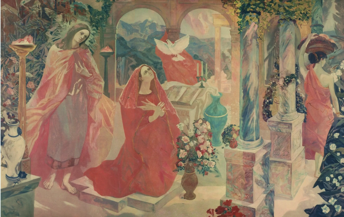 Дмитрий Аверьянов. Благовещение, 1991. Красноярский педагогический колледж № 1 им. М. Горького, Красноярск