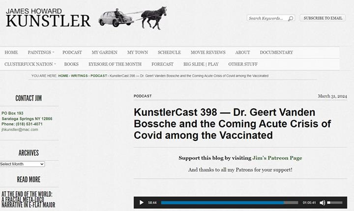    Скрин подкаста KunstlerCast. "Надвигается острый кризис среди вакцинированных"