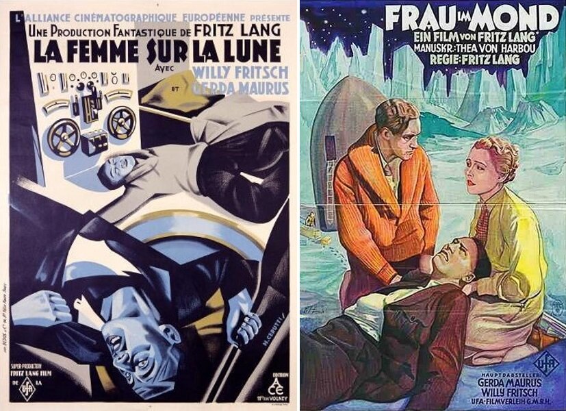Постеры к фильму «Женщина на Луне» (1929) Фрица Ланга. https://alternathistory.ru/