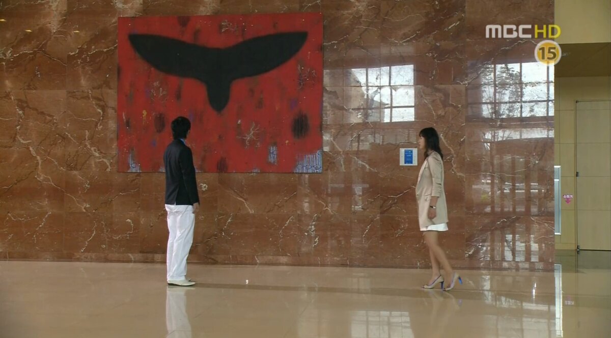 Кадр из дорамы. В дораме эта картина имеет название - это " Время пса и волка"