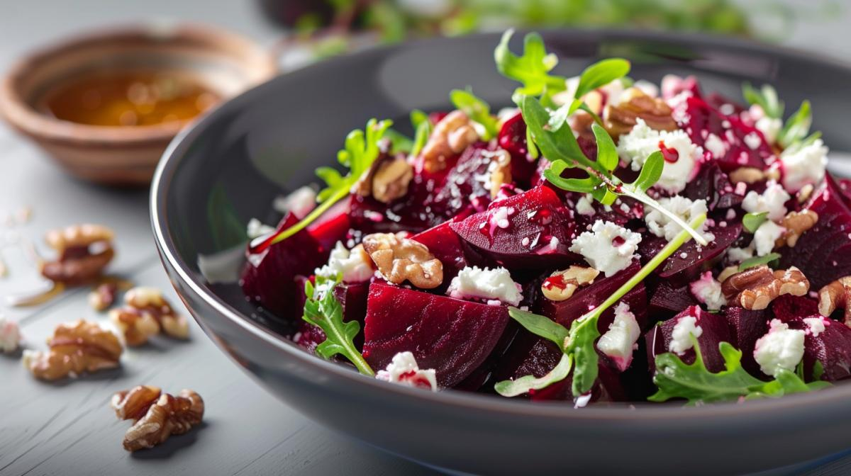 🥗 Салат из свеклы с козьим сыром и медовой заправкой