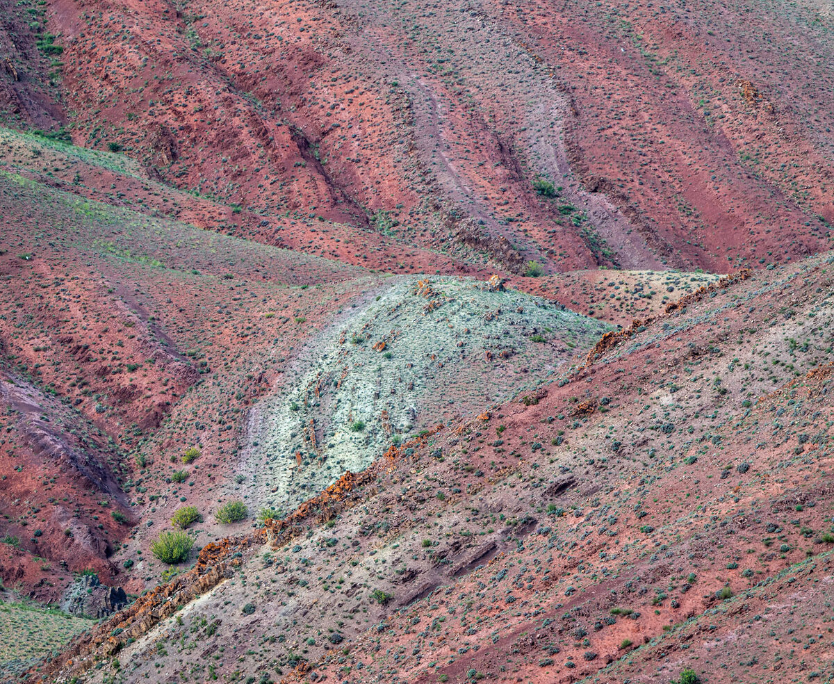 Складки оврагов.