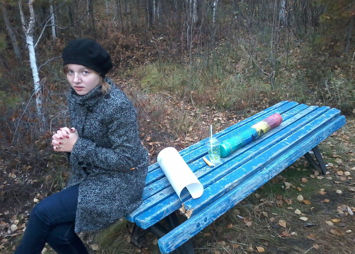 Замёрзла во время рисования. 