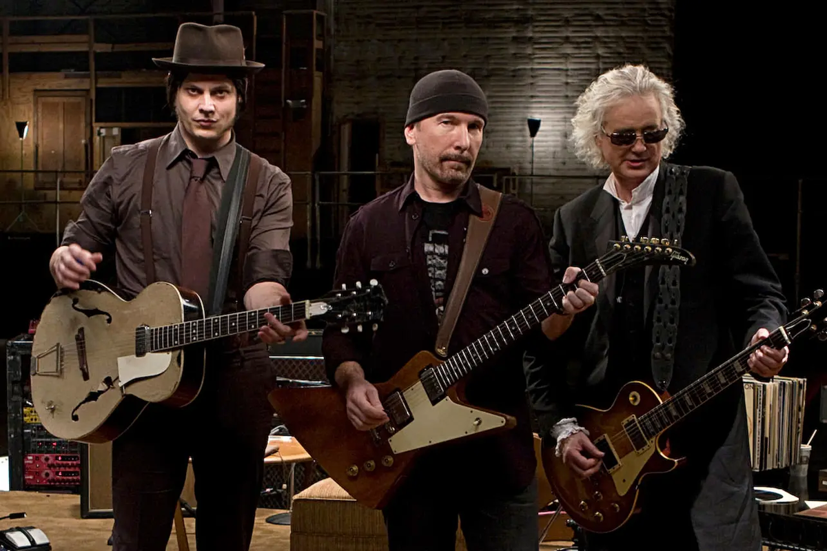 Джек Уайт (White Stripes), Эдж (U2), Джимми Пейдж (Led Zeppelin).