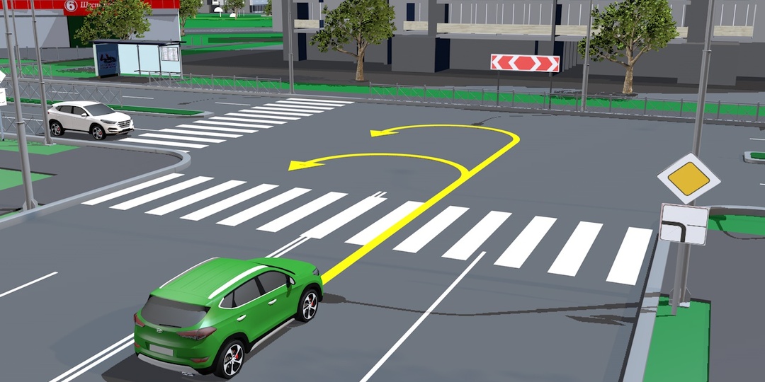 По какой траектории возможен разворот?