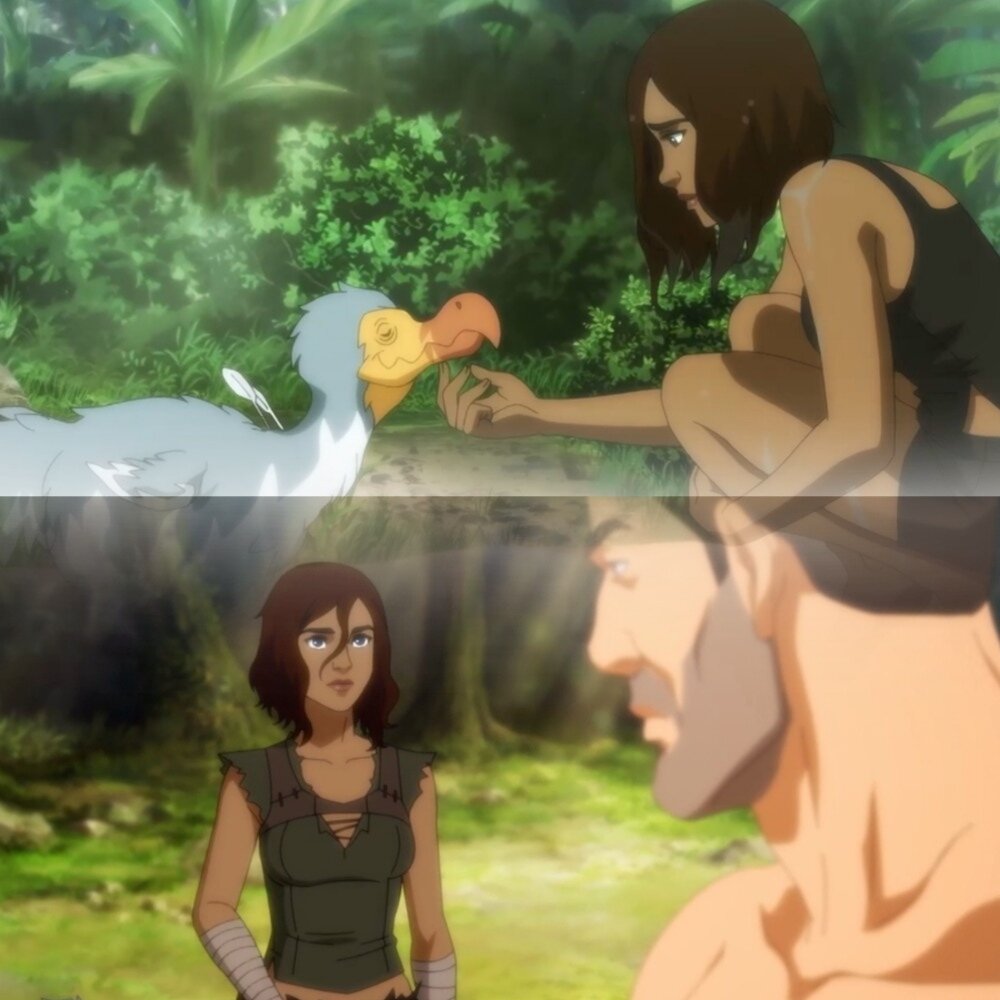 На фото обработанные мной скрины из Мультсериала "Ковчег" / "Ark: The Animated Series", 2024г., боевик, научное фентези, 1 сезон, 13 серий, режиссёр Джей Олива, компании Lex + Otis Studio, Wildcard, платформа Paramount+. Скриншот демонстрирует облик главной героини Хелены Уокер и общую цветопередачу и рисовку мультфильма. Подробнее об этом рассказано в статье. Все материалы принадлежат правообладателям и размещены исключительно в информационных целях.