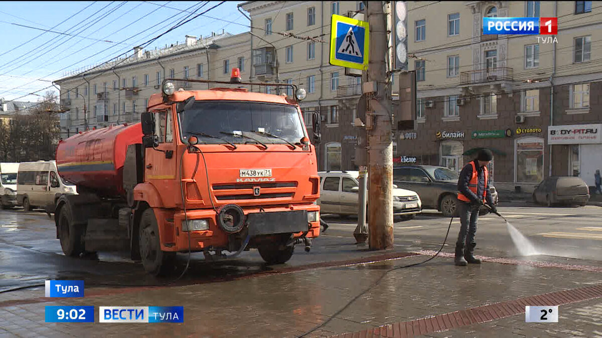 В Туле борются с рассыпанной зимой пескосоляной смесью | Вести Тула | Дзен