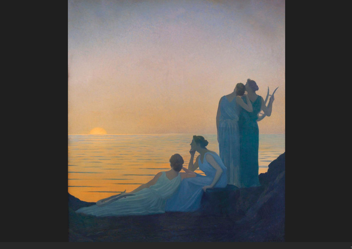 Альфонс Осбер. "Античный вечер", 1908.
