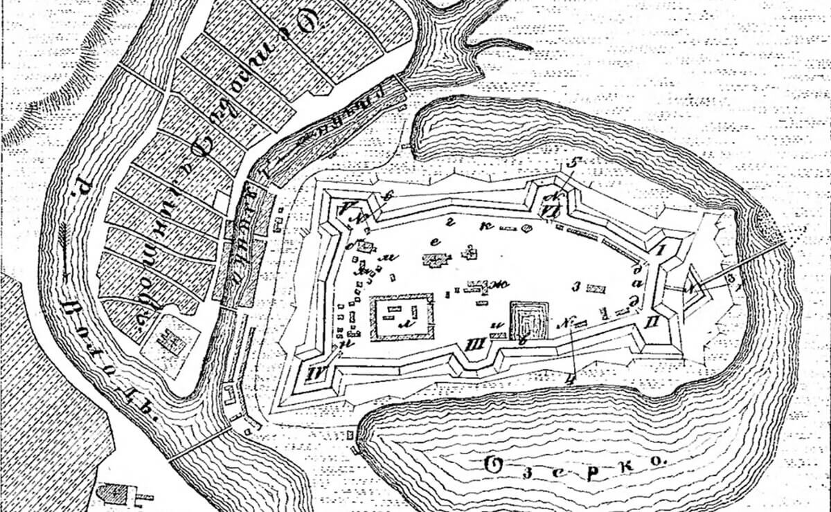 План Земляной крепости в Великих Луках