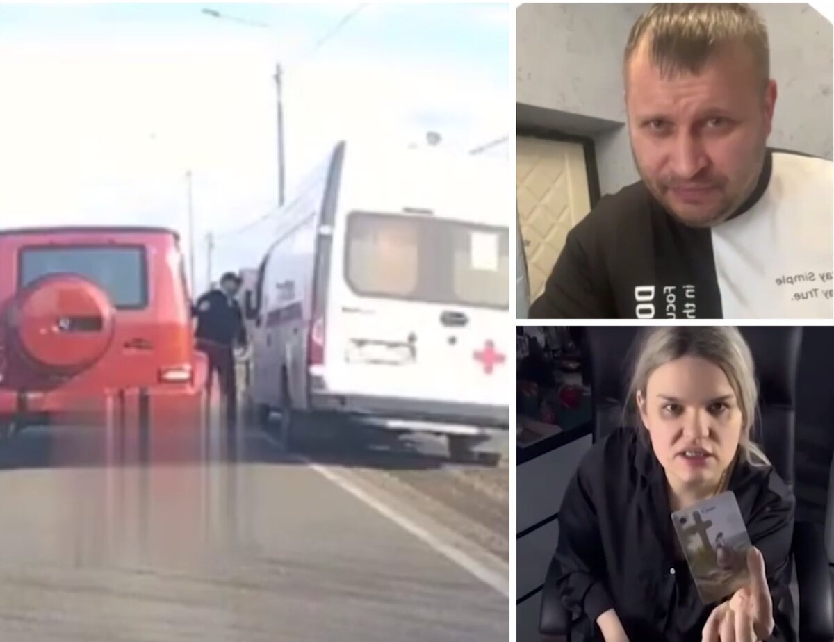 "Магические" способности колдуна Николая Сорцэрэра не подсказали ему, что в машине - человек, которому нужна помощь медиков. Скрины с видео. 