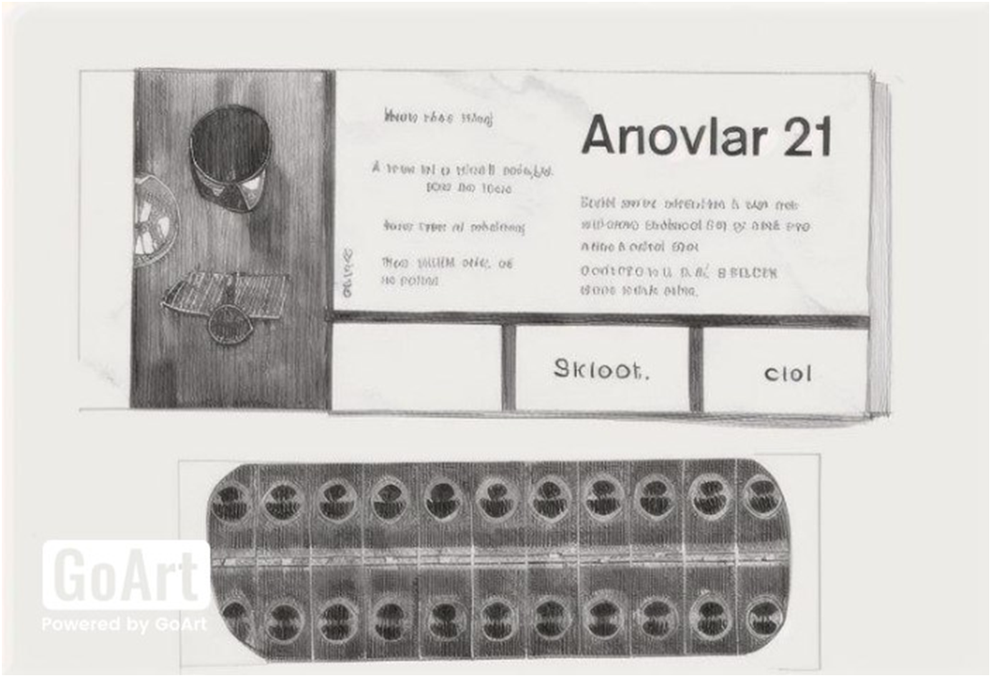 Первый противозачаточный препарат в фармацевтическом блистере