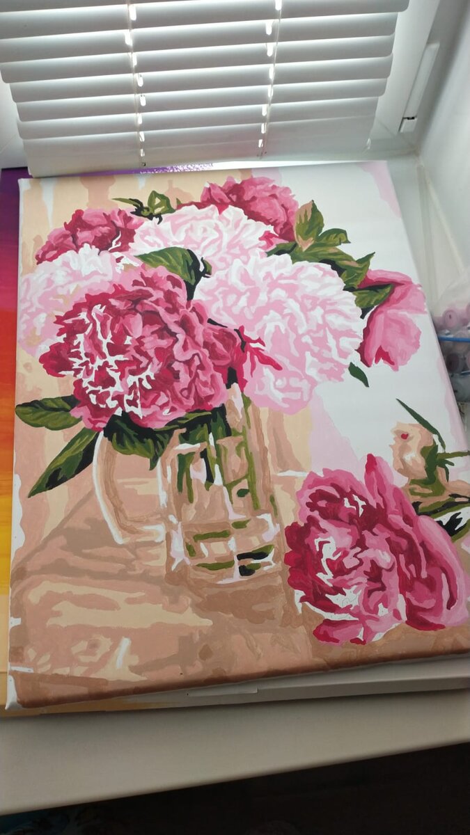 Пионы. Раскрашивала прошлым летом