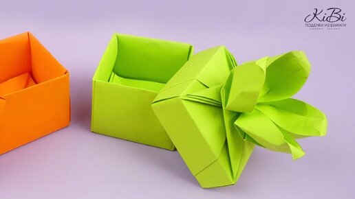 Поделки из бумаги. Простая оригами коробочка.Crafts made of paper. Easy origami box.