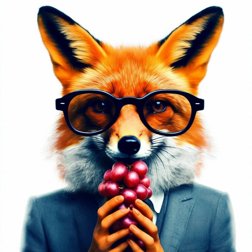 Сможет ли лиса, закрыв глаза, понять, что ест виноград?