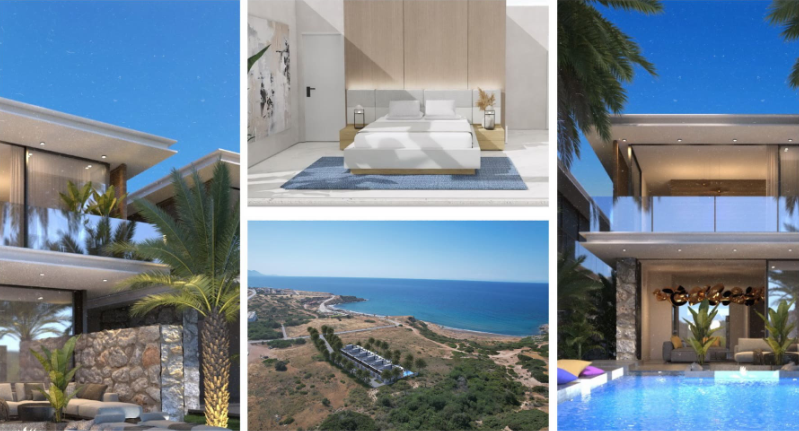 Сегодня мы представляем вашему вниманию жилой комплекс Moonlight Villas на Северном Кипре, расположенный в районе Эсентепе региона Гирне. Этот проект находится прямо у берега моря.-2
