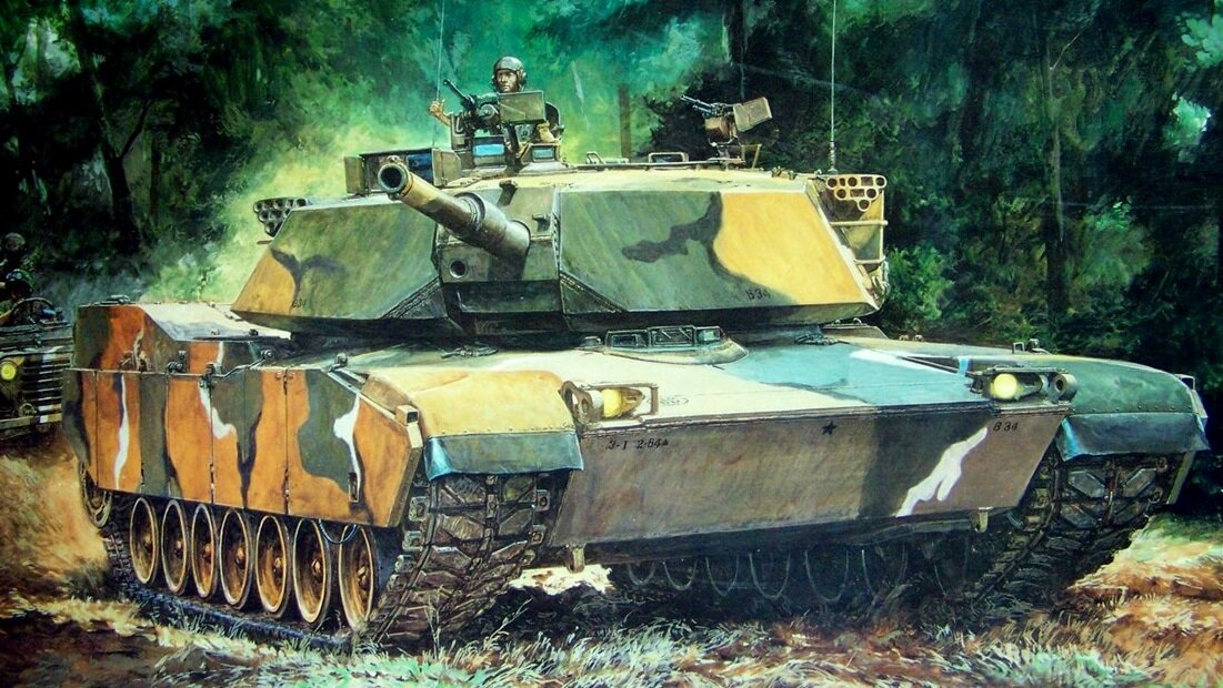 Основной танк M1A "Abrams" в "европейском" камуфляже