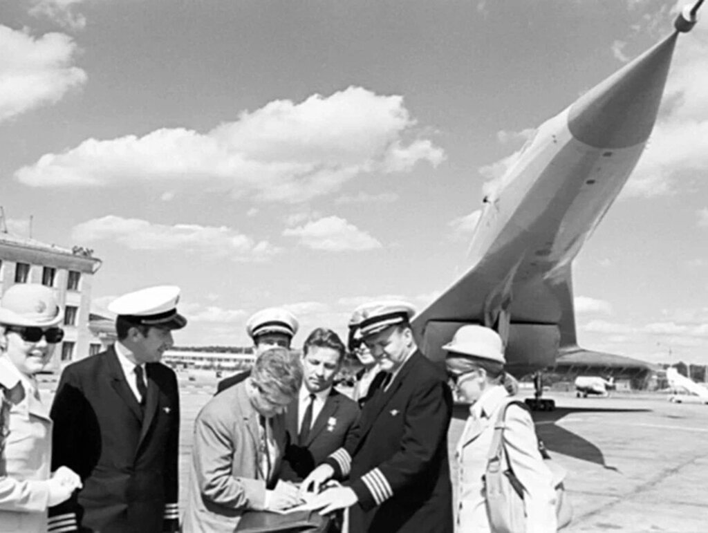 Ту-144 СССР-68001 Москва, Шереметьево, май 1969 года. Фотография © Лев Поликашин