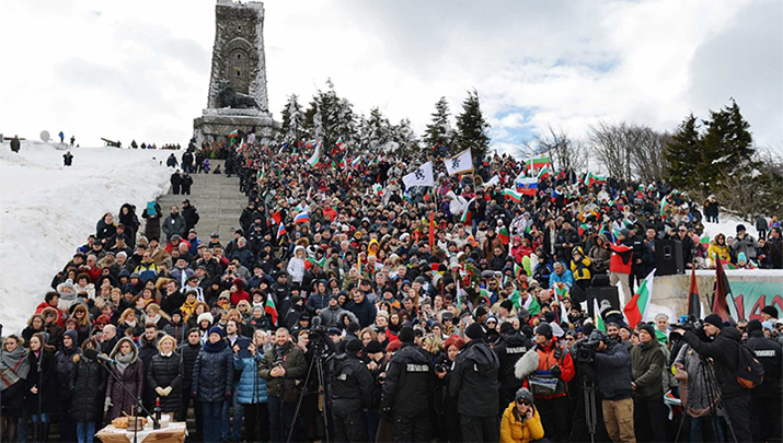 ВИЗИТ СВЯТЕЙШЕГО ПАТРИАРХА КИРИЛЛА В БОЛГАРИЮ. ТОРЖЕСТВЕННАЯ ЦЕРЕМОНИЯ ПО СЛУЧАЮ НАЦИОНАЛЬНОГО ПРАЗДНИКА РЕСПУБЛИКИ БОЛГАРИЯ НА ГОРЕ ШИПКА В 2018 ГОДУ. ФОТО: СВЯЩ. ИГОРЬ ПАЛКИН, "ПАТРИАРХИЯ.РУ"